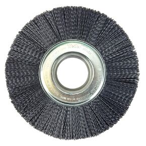 Weiler 86126 8" Burr-RX Crimped Filament Wheel Brush, .026/120CG Fill, 2" Arbor Hole, Made in The USA