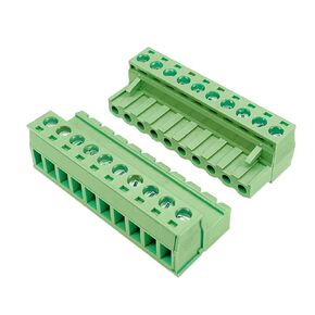 5 Set 10 Pin 2EDGRK-5.08mm Pitch Pluggable PCB Screw Terminal Block Connector for Socket Panel Mount