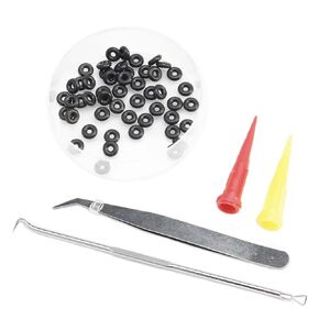 O-Ring, Black Nitrile Buna-n, 0.042" ID x 0.050" CS/Width, (Mini #2M)(50 Pack)