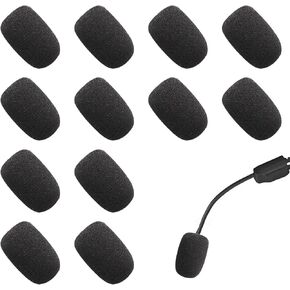 12 Pcs Headset Microphone Cover Foam Microphone Windscreen Foam Lapel Headset Microphone Sponge High Density Mic Cover Mini Foam Windscreen for Variety of Headset Microphone Noise Reduction