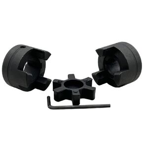 1/2" bore to 1" bore L075 Flexible 3-Piece L-Jaw Coupling Coupler Set & Rubber Spider for Log Wood Splitter,Multi-Flex Couplings L075-1/2-1