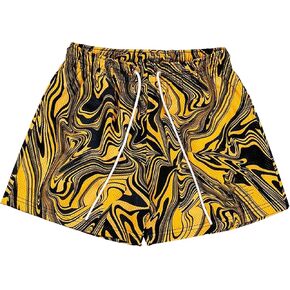 Mens Graphic Shorts Casual Drawstring Running Workout Streetwear Lightweight Basketball Shorts