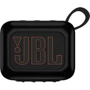 Silicone Protective Case Travel Carrying Bag for JBL Go4, Outdoor Portable Bluetooth Speaker Protective Soft Skin (Blcak)