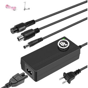 Carsty UL Approved 42V Electric Scooter Charger for 36V Li-ion Battery, 3 Plugs Replacement Charger for Sports Mod, Pocket Mod and Dirt Quad Electric Scooters Bikes Ebikes