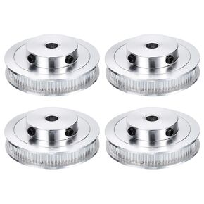 uxcell 4pcs GT-2 Pulley Synchronous Wheel 80 Teeth 8mm Bore, Fit with 6mm Width Belt, Aluminum Alloy Timing Pulley Wheel for 3D Printer, CNC Machine