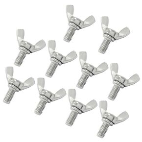 M6*12 Wing Butterfly Screws Bolts, 10 Pcs Stainless Steel Wing Bolt, Machine Fastener, Thumb Hand Screws for Electronic Equipment