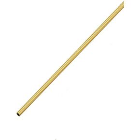 TOP-VIGOR Round Brass Tube 19mm OD 0.5mm Wall Thick 300mm Length, Seamless Metal Straight Pipe Brass Tubing for DIY Crafts