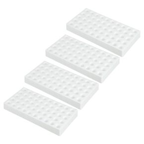 PATIKIL Vial Rack for 4ml Autosampler Vials, 4 Pack Vial Tray Holder 50-Well Stackable Test Tube Rack Vial Holder for Microcentrifuge Tubes, White