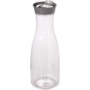 Geuorgexy 1.8 Liter Easy Mixing Bottle with Tight Round Lid with Snap Lid, Clear and Grey Plasutil | BPA-Free 8038