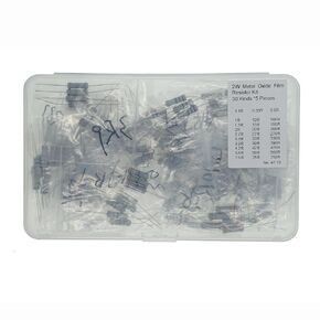 30 values x 5 pieces, total 150 Pieces,1K -820K 2W 5% Metal Oxide Film Resistor Kit