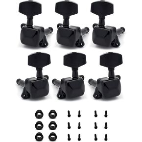 Chrome Semiclosed String Tuning Pegs Machine Heads Tuners Keys 6 In Line Right Hand for Electric Guitars