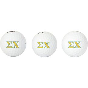 Desert Cactus Sigma Chi Golf Balls 3 Pack Full Color Golf Ball (Letter)