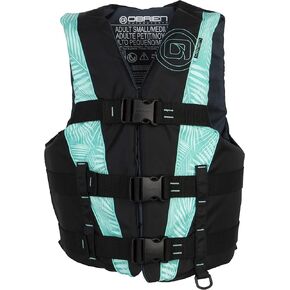 O'Brien Womens 3 Belt Sport Life Jacket, Small/Medium, Aqua