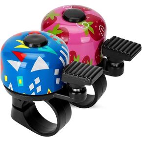 Kid Bike Bell - Bicycle Bell for Kids Boys Girls Adults | 120db Classic Mini Loud Bike Ring - Cool Bike Bell Design with Crisp Clear Sound for MTB,BMX,City Bike,Scooter -Kid Bike Accessories