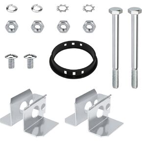 Padlock Fastener Kit Replacement for Delta Jobox Storage Cabinet, 15-Piece Lock Kit Set with O-Rings, Clips, Nuts, Bolts, Hardware Padlock Kit