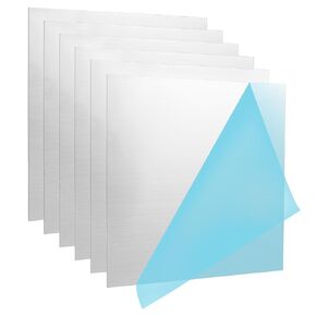 6PCS 6 x 6 x 1/16(0.06") Inch Aluminum Plate, 1.5MM Thick Aluminum Metal Sheet, 6061 Aluminum Metal Plate Covered with Protective Film, Finely Polished and Deburred