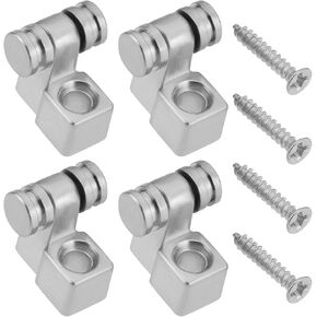 4PCS Double roller string trees with mounting screws String Tree Retainer for Electric Guitars Compatible with Strat Stratocaster Tele Telecaster Compatible withTele Start Silver