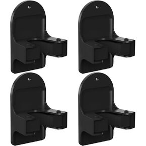 Broom Holder Wall Mount (Black 4 Count), Broom Holder, Broom and Mop Organizer Wall Hanging, Mop and Broom Holder Wall Mount, Broom Organizer Wall Mount for Home, Kitchen, Garage Storage