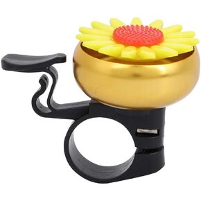Bicycle Bell, Crisp Clear Sound Bike Bell Flower Decor Bell Cute Perfect for Bike Lover(Yellow)