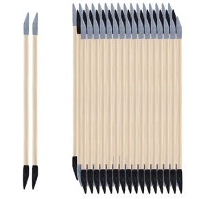 30pcs, Sanding Sticks for Plastic Models Wood Hobby, Double End Matchsticks Sanding, Twigs Fine Detailing Sanding Sticks, 5.4" x 0.2", Black/Grey