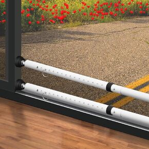 2 Pack Sliding Door Security Bar, Window Security Bar, 16-51 inch Adjustable Door & Window stoppers Security, Upgrade Security for Home, Travel, Dorm