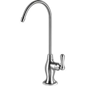 Express Water Deluxe Water Filter Faucet – Chrome Coke-Shaped Faucet – 100% Lead-Free Drinking Water Faucet – Compatible with Reverse Osmosis Water Filtration Systems