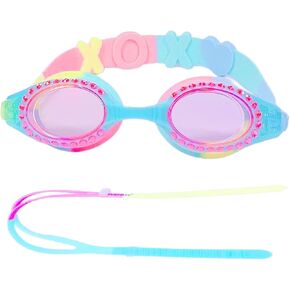 Girls Swimming Goggles Ages 4-12 - No Leak, Anti-Fog, UV Protection, Easy to Adjust, Non Slip - with Travel Case