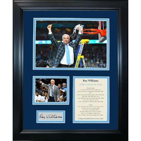 Framed Roy Williams Hall of Fame North Carolina Tar Heels Facsimile Laser Engraved Signature Auto NCAA Basketball 11"x14"Photo Sig Collage