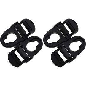 4PCS Kayak Seat Clips & Hooks 25MM I.D. Plastic Motor Boat Buckles 3.18x1.47inch Kayak Replacement Parts Breakaway Ladder Buckles Luggage Accessory Carabiner Black