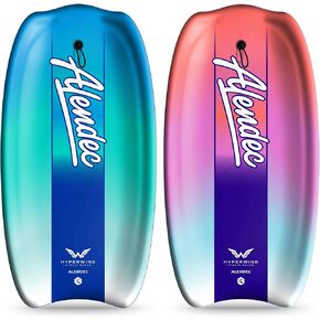 42.5in Hybrid Alendec All Season Board for Snow & Water Multi-Sport Snow SLED | 2Pk Bodyboard with Leash Cord
