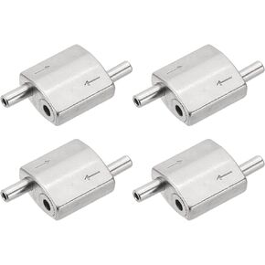 PATIKIL 19x20x10mm Wire Rope Clips, 4Pcs Zinc Alloy Wire Rope Cable Clamps for 1-1.5mm Wire Adjustable Wire Connector Wire Lock Rope Fittings for Hanging Wire, Pearl Chrome