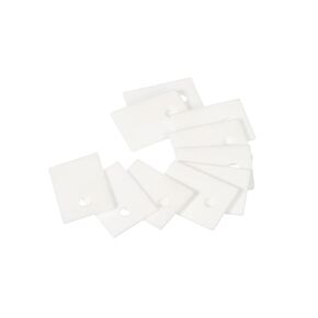 PATIKIL Alumina Ceramic Sheet Cooling Pad Insulating Sheet 100pcs 3.8mm Hole High Hardness for MOS Transistor 20x14x1mm(0.8x0.55x0.04")