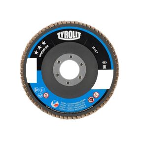 Flap Discs 4 1/2 for Angle Grinder - 2 in 1 Steel and Stainless Steel Flap Disc with Fiberglass Core - Grinding Disc Angle 0–15 Degrees - ZA80Q-B INOX Type 27-4 1/2 x ⅞ Inches - 10-Pack