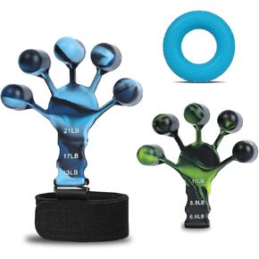 Gripster - GULZIIYA 2 PCS Upgraded Metal Hook Grip Strength Trainer, Finger Strength Trainer, Forearm Exerciser, Hand Grip Strengthener, 6 Resistant Level Grip Strength Kit