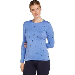 Icebreaker Women's Merino 200 Oasis Long Sleeve Crewe Snow Day