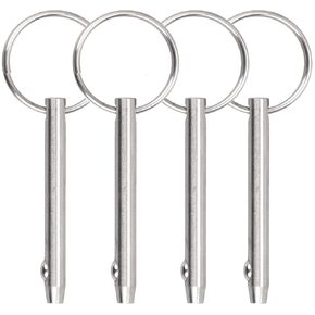 Quick Release Pin Bimini Top Pin Diameter 0.25 Inch, Total Length 3 Inch, Usable Length 2.4 Inch Full 316 Stainless Steel (4 PCS)