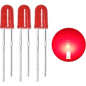LED Light Emitting diode 3mm high Brightness LED Clear LED Light Emitting Diodes Bulb LED Lamp, 3 mm Round Head Band Edge(Red Light 120 pcs)