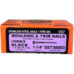 MAZE 5037766 1.25 in. 1 lbs 3D Trim Stainless Steel Nail Flat Head Black