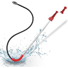 59787 Model K-3 Toilet Auger Clog Remover Toilet Snake for Unclogging with 3-Foot Snake and Bulb Head, Toilet Drain Snake Clog Remover Tool for Home, Office, School, and More