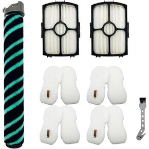 HZ4002 Replacement Filter for Shark Detect Pro Max Upright Vacuum - 1 Roller Brush + 2 Pack HEPA Filters + 4 Pack Foam & Felt Filters