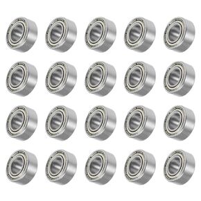 METALLIXITY Deep Groove Ball Bearings (686ZZ, 6mm x 13mm x 5mm) 20Pcs, Carbon Steel Double Shielded Industrial Bearings - for Industrial Micro Motor