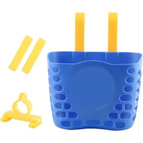 Kids Bike Basket, Strong Load Bicycle Handlebar Kids Bicycle Front Basket, Bike Accessories for Boys Girls Kids, Front Toddler Tiny Tricycle Baskets for Outdoor Cycling(Dark Blue)