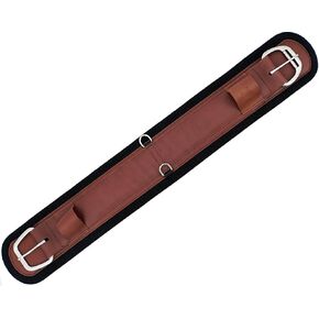 Jeereal Wool Blend Felt Lined Western Horse Cinch Genuine Leather and High-Strength Webbing Stitched