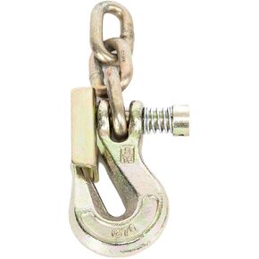 Portable Winch PCA-1282 Grab Hook with Latch - Heavy Duty 4,496 lb Capacity Chain Hook with Safety Latch for Trailer, Towing, Portable Winch Accessories