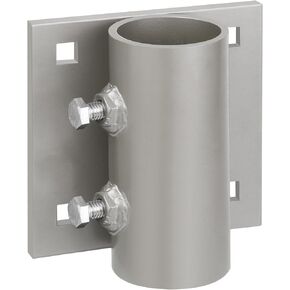 Stationary Dock Heavy Duty Side Leg Pipe Holder,Galvanized Hardware Floating Dock Pipe Leg Holder/Sleeve for Post Pole, 7/16" Holes for 3/8" Carriage Bolts