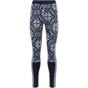 Kari Traa Else Women's Base Layer Leggings, 100% Merino Wool Knit Winter Warm Pants, Slim Fit Base Layer Pants, Royal, Large