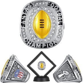 2025 Fantasy Football Championship Ring League Champion Trophy Rings Premium Award for Winner