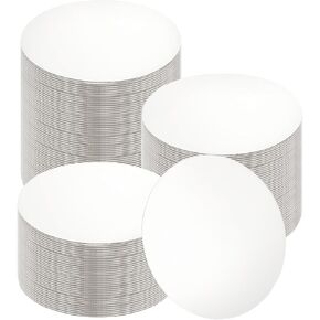 50 قطعة من ألواح الكيك مقاس 12 بوصة دوائر الكيك البيضاء الدائرية مقاس 12 بوصة، دوائر الكيك من الورق المقوى، طبق الكيك من الورق المقوى القابل للاستخدام مرة واحدة لخبز الكيك in Kuwait