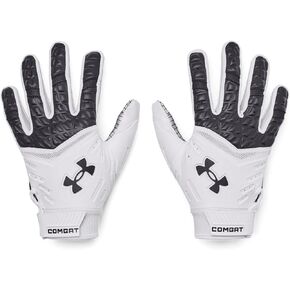Under Armour 1376478-1-LG Men's UA Combat Football Gloves Black LG