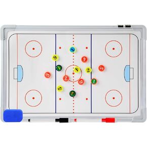 LEAP Magnetic Ice Hockey Coach Boards Dry Erase Marker Clipboard with Magnets and Dry Erase Pen Eraser Basketball Soccer